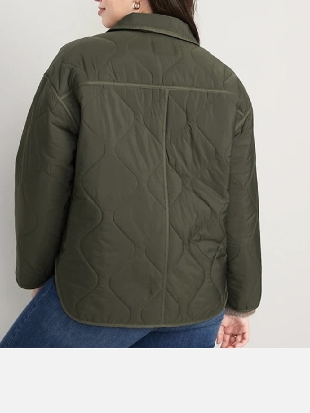Old Navy Olive Green Quilted Jacket - Picture 5 of 5